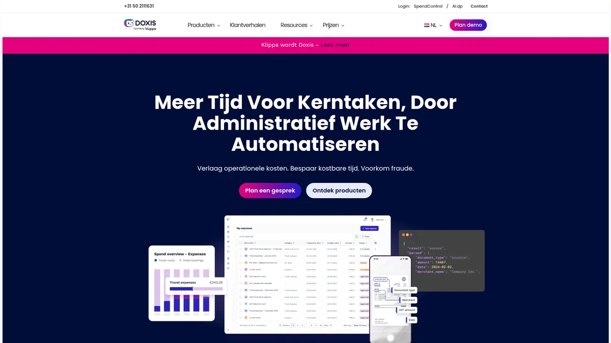 Doxis interface screenshot — AI-first document intelligence for enterprise teams