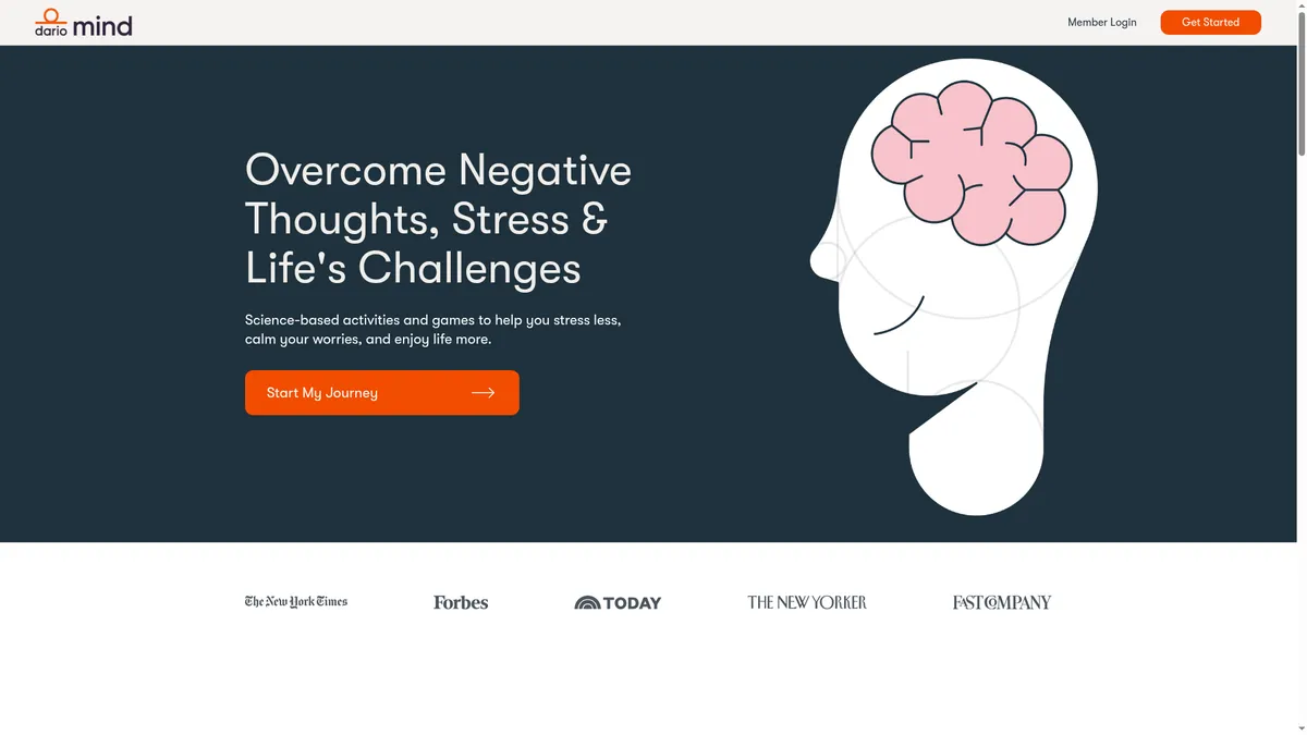 Happify interface screenshot — Science-based games & activities for a happier mind