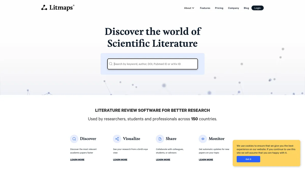 Litmaps interface screenshot — Visual citation maps for smarter research