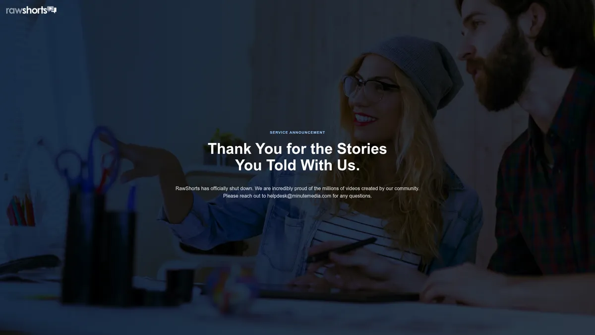 RawShorts interface screenshot — AI-powered video creation for everyone
