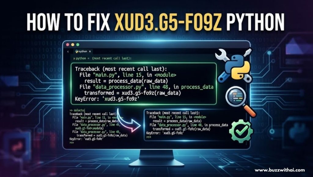 how to fix xud3.g5-fo9z python